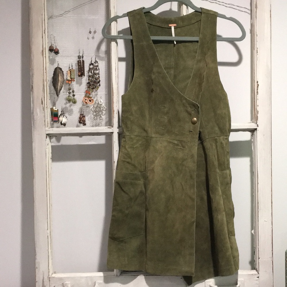 Free People leather tunic vest size 2